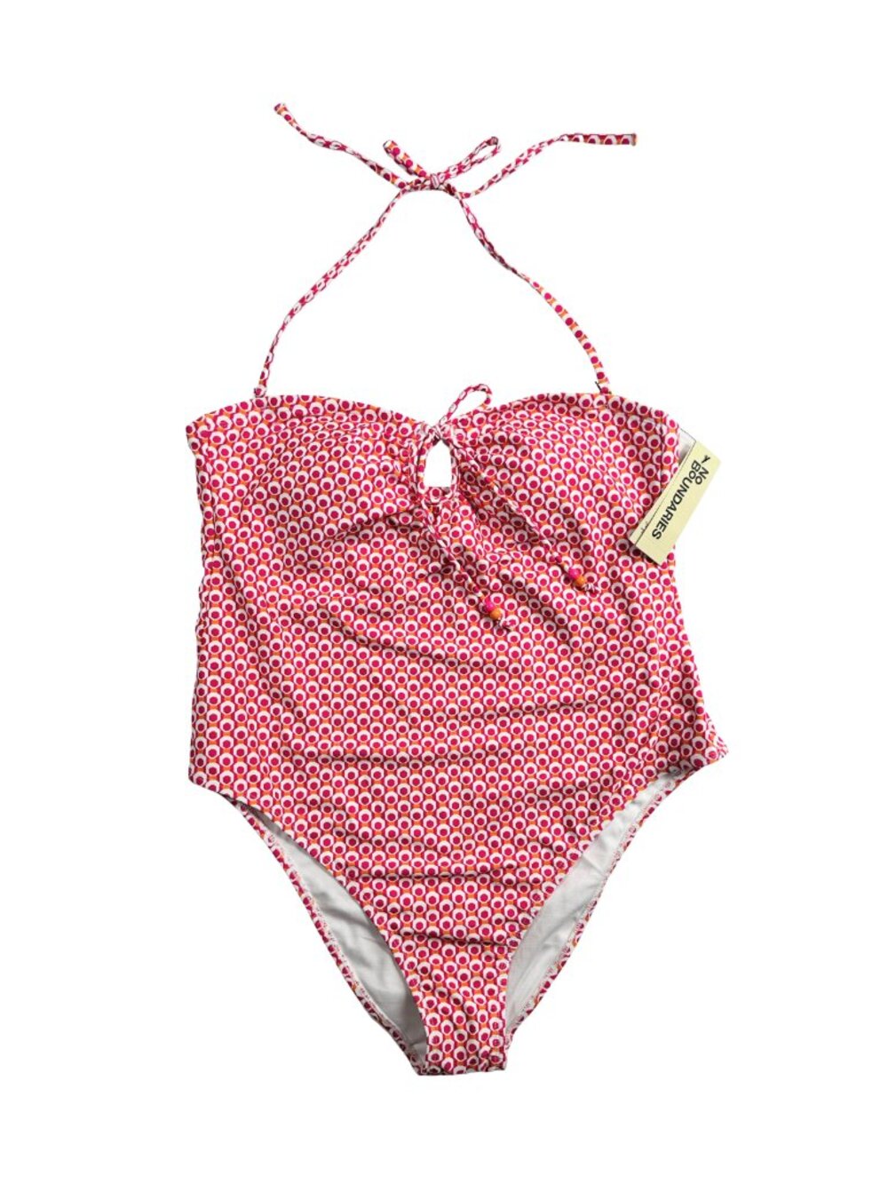 No‎ Boundaries Women's XL (16-18) Pink Geometric Keyhole One Piece Swimsuit NWT